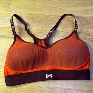 Under Armour Orange and Brown Racerback Sports Bra
